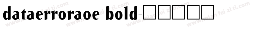 dataerroraoe bold字体转换